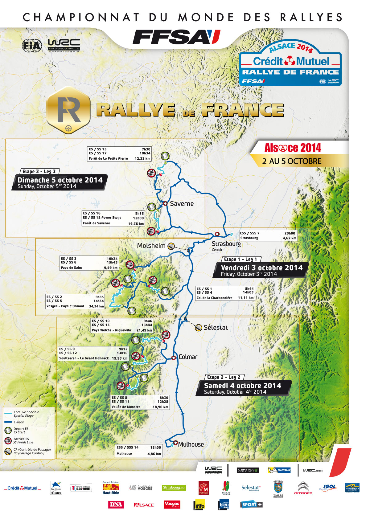 Carte Rallye de France